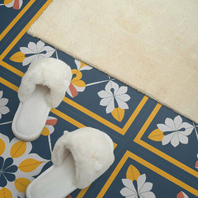 Panou decorativ bucatarie pătrat Flori într-o simetrie perfectă