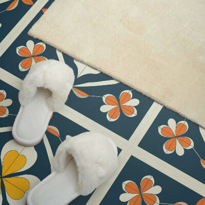 Panou decorativ bucatarie pătrat Armonia florilor într-o ediție simetrică