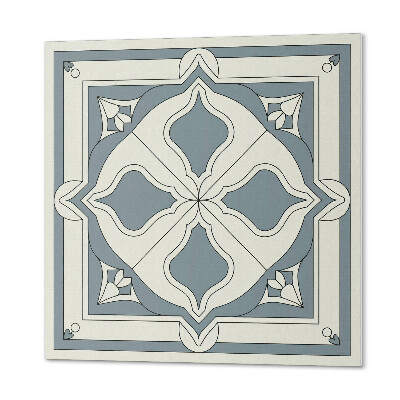 Panou decorativ bucatarie pătrat Motiv floral pe gresie