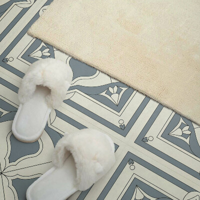 Panou decorativ bucatarie pătrat Motiv floral pe gresie