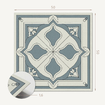 Panou decorativ bucatarie pătrat Motiv floral pe gresie