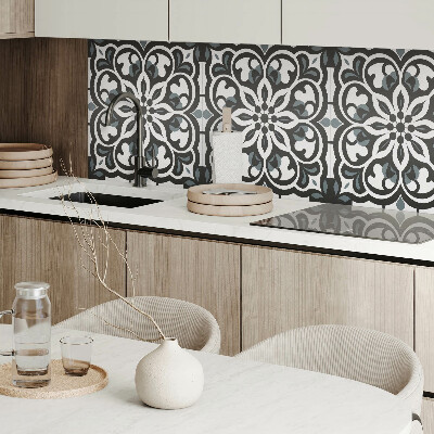 Panou decorativ bucatarie pătrat Flori cu decoratiuni delicate