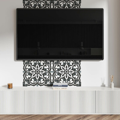 Panou decorativ bucatarie pătrat Flori cu decoratiuni delicate