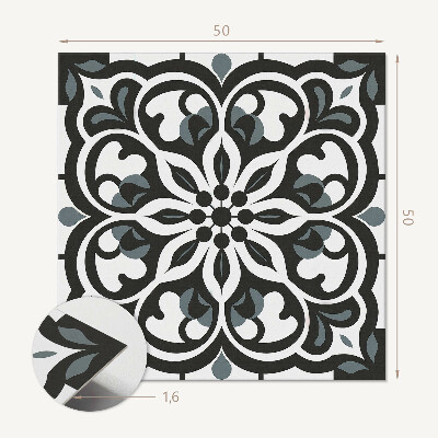 Panou decorativ bucatarie pătrat Flori cu decoratiuni delicate