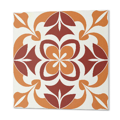 Panou decorativ bucatarie pătrat Design floral cu frunze și flori