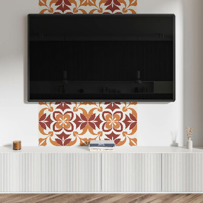 Panou decorativ bucatarie pătrat Design floral cu frunze și flori