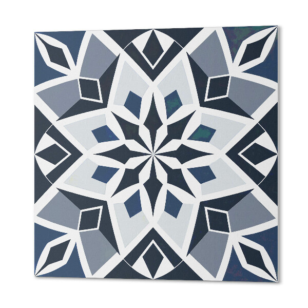 Panou decorativ bucatarie pătrat Motiv floral modern cu geometrie