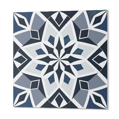 Panou decorativ bucatarie pătrat Motiv floral modern cu geometrie