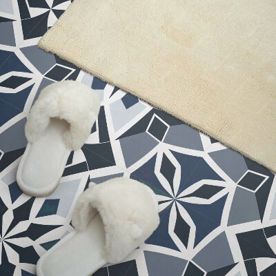 Panou decorativ bucatarie pătrat Motiv floral modern cu geometrie
