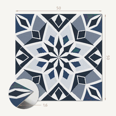 Panou decorativ bucatarie pătrat Motiv floral modern cu geometrie