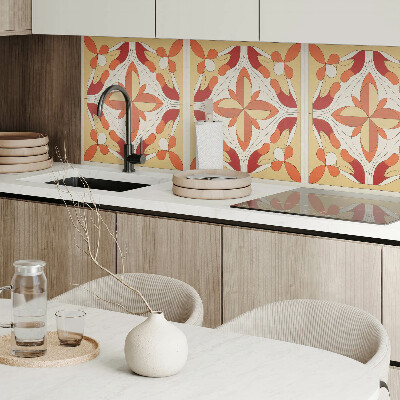Panou decorativ pătrat Model artistic de flori în stil abstract