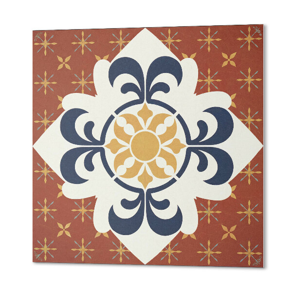 Panou decorativ bucatarie pătrat Design floral cu forme organice