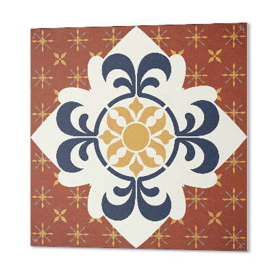 Panou decorativ bucatarie pătrat Design floral cu forme organice