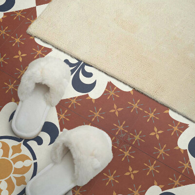 Panou decorativ bucatarie pătrat Design floral cu forme organice