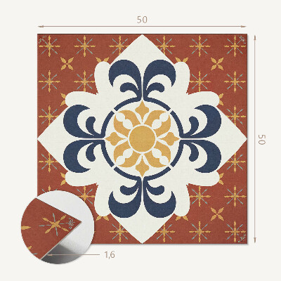 Panou decorativ bucatarie pătrat Design floral cu forme organice