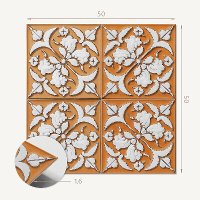 Panou decorativ pătrat Accente florale intr-un design modern