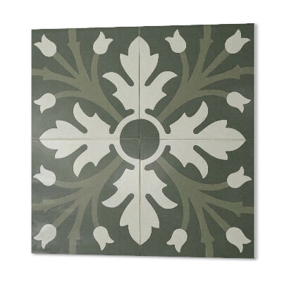 Panou decorativ bucatarie pătrat Design verde pe gresie