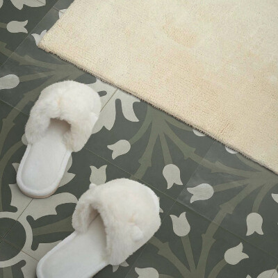 Panou decorativ bucatarie pătrat Design verde pe gresie