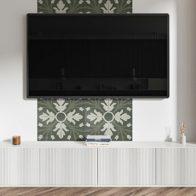 Panou decorativ bucatarie pătrat Design verde pe gresie