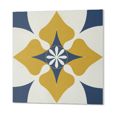 Panou decorativ pătrat Armonie de flori într-un stil simetric
