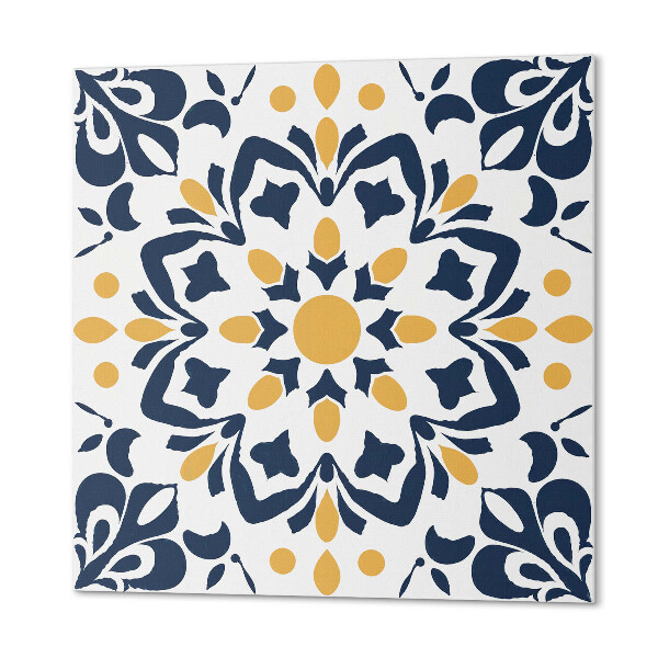 Panou decorativ bucatarie pătrat Inspirații florale în designul mandalei