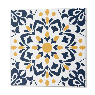 Panou decorativ bucatarie pătrat Inspirații florale în designul mandalei