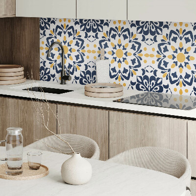 Panou decorativ bucatarie pătrat Inspirații florale în designul mandalei