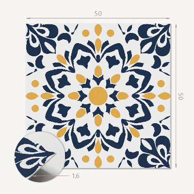 Panou decorativ bucatarie pătrat Inspirații florale în designul mandalei