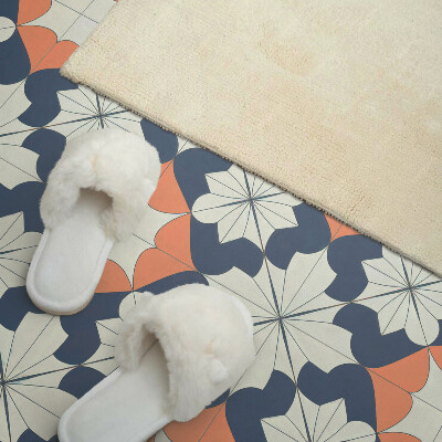Panou decorativ bucatarie pătrat Flori într-un stil geometric modern