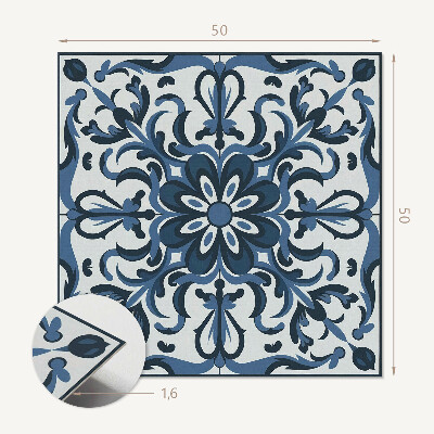 Panou decorativ pătrat Flori decorative cu modele complicate