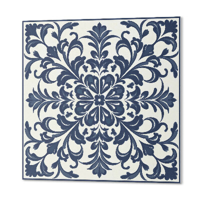 Panou decorativ bucatarie pătrat Flori însoțite de frunze