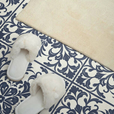 Panou decorativ bucatarie pătrat Flori însoțite de frunze