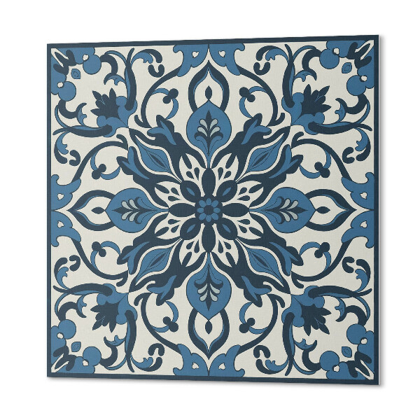 Panou decorativ pătrat Model floral cu frunze