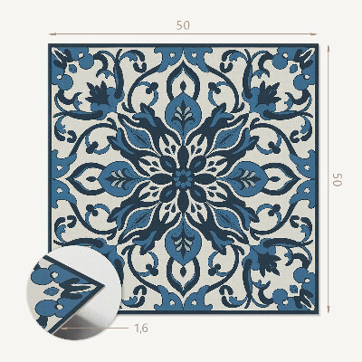Panou decorativ pătrat Model floral cu frunze