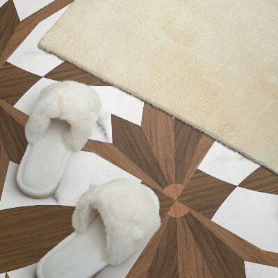 Panou decorativ pătrat Combinație geometrică cu elemente din lemn
