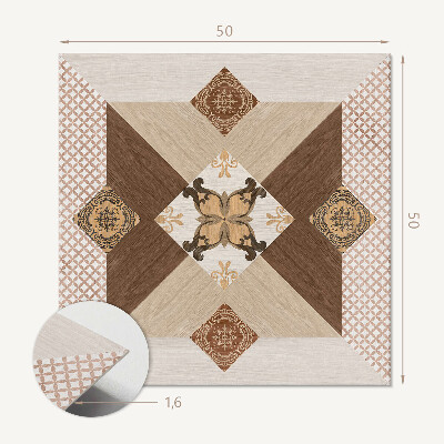 Panou decorativ bucatarie pătrat Model de mozaic cu ornamente spectaculoase