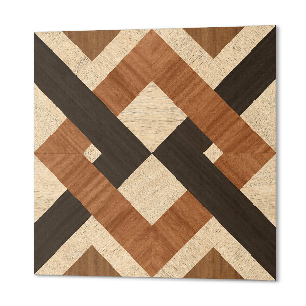 Panou decorativ pătrat Model geometric din lemn