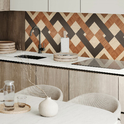 Panou decorativ pătrat Model geometric din lemn