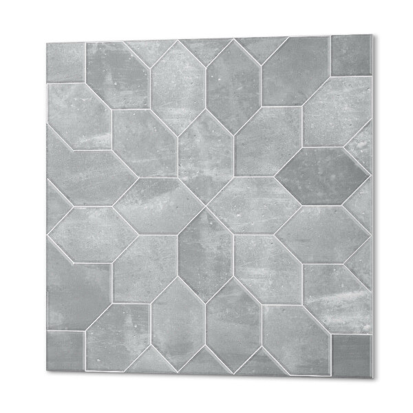 Panou decorativ bucatarie pătrat Mozaic geometric într-un aranjament hexagonal