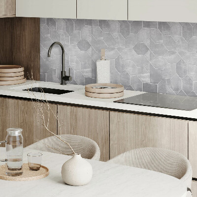 Panou decorativ bucatarie pătrat Mozaic geometric într-un aranjament hexagonal