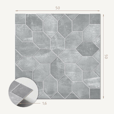 Panou decorativ bucatarie pătrat Mozaic geometric într-un aranjament hexagonal