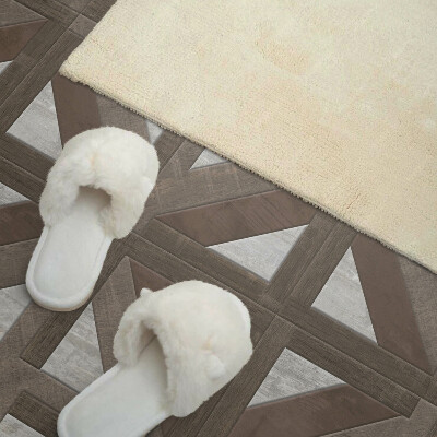 Panou decorativ bucatarie pătrat Modele din lemn și beton în armonie