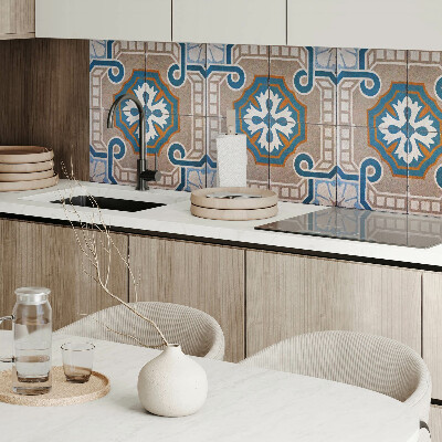 Panou decorativ bucatarie pătrat Ornamente decorative într-o abordare mozaică