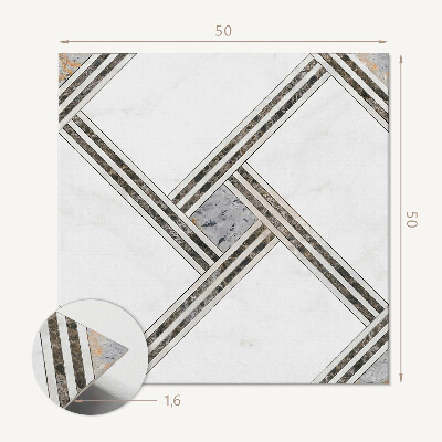 Panou decorativ pătrat Geometrie în linii dinamice
