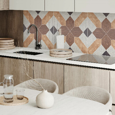 Panou decorativ bucatarie pătrat Forme elegante într-un model geometric