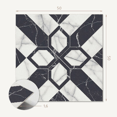 Panou decorativ bucatarie pătrat Motive geometrice inspirate din marmură