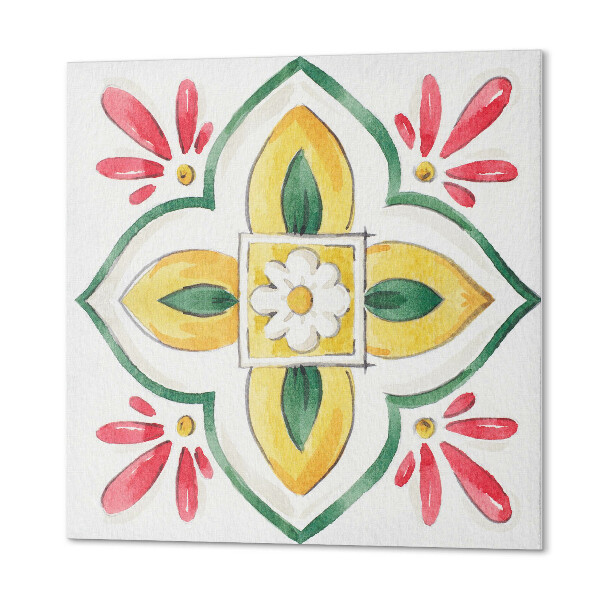 Panou decorativ bucatarie pătrat Rame cu model floral