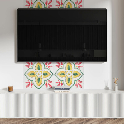 Panou decorativ bucatarie pătrat Rame cu model floral