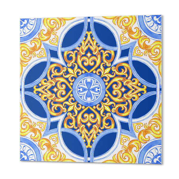 Panou decorativ bucatarie pătrat Decorare cu accent floral
