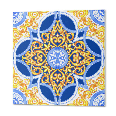 Panou decorativ bucatarie pătrat Decorare cu accent floral